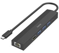 Hub USB 3.0 Hama 6 ports avec port de charge rapide, avec fiche mâle USB-C, compatible avec l'ultra