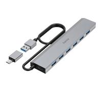 Hub USB 3.0 Hama 7 ports avec fiche mâle USB-C gris