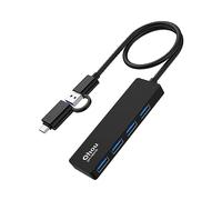 Hub USB 3.0, hub de données Ultra Fin avec 4 Ports USB Type-A USB 3.0 Compatible avec Mac, PC, iMac et Plus Encore