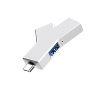Hub USB 3.0 Hub USB 2.0 Mini Y 3-in-1 Hub USB-C Hub USB Splitter Adaptateur d'alimentation USB pour PC Ordinateur Portable (Type C Blanc)