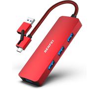 Hub Usb 3.0, Hub Usb C, Hub Usb Type-A/Type-C 2-En-1 Avec 4 Ports Usb 3.0 Compatible Pour Macbook, Mac Pro, Mac Mini, Imac, Surface Pro, Xps, Pc, Clé Usb, Disque Dur Mobile