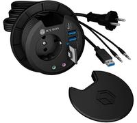 Hub USB 3.0 ICY BOX IB-HUB1430-CR, 3 Port USB 3.0 Tisch-Hub und Card Reader mit Audio Ein-/Ausgang 5 ports noir