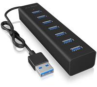 Hub USB 3.0 ICY BOX IB-HUB1700-U3 USB 3.0 zu 7-Port USB 3.0 Type-A Hub, Alu-Gehäuse, Netzteil 5V/3A 7 ports noir