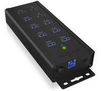 Hub USB 3.0 ICY BOX IB-HUB1703-QC3, 7 Port USB 3.2 Gen 1 mit 1x QC 3.0 u. 2x BC 1.2 Ladeanschl. 10 ports avec port de charge rapide noir