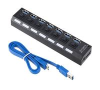 Hub USB 3.0 indépendant à 7 ports 3.0, haute vitesse, avec alimentation