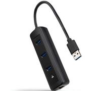Hub USB 3.0 Nanocable 10.16.4604- 3xUSB- 1xRJ45- Negro