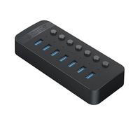 Hub USB 3.0 - ORICO - CT2U3-7AB - 7 Ports - Commutateurs Individuels - Noir