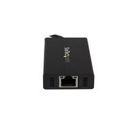 StarTech.com Hub USB 3.0 (5Gbps) portable à 3 ports avec câble intégré plus Gigabit Ethernet - Aluminium