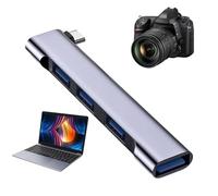 Hub USB 3.0 pour de données, hub USB 4 ports, extenseur USB ultra fin, hub USB direct, répartiteur USB de type C multiport pour ordinateur portable, ordinateur et