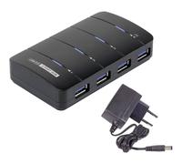 Hub USB 3.0 Renkforce 4 ports avec LEDs de statut noir