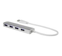 Hub USB 3.0 - RENKFORCE - 4 ports - boîtier aluminium - SuperSpeed 5 Go/s - alimentation par bus