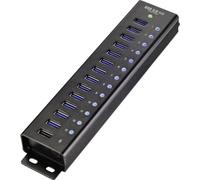 Hub USB 3.0 Renkforce RF-3897144 13 ports + 1 boîtier en aluminium, pour