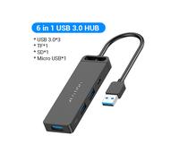 (HUB USB 3.0 SD TF) Vention USB C HUB 4 ports USB Type C vers répartiteur USB avec alimentation Micro