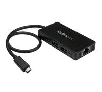 StarTech.com Hub USB-C à 3 ports avec Gigabit Ethernet - USB-C vers 3x USB-A - USB 3.0 - 5Gbps - Adaptateur d'alimentation inclus