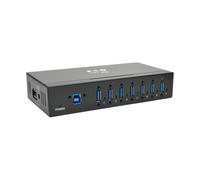Eaton Tripp Lite series 7-Port USB 3.0 Hub SuperSpeed with Dedicated 2A USB Charging iPad Tablet Metal - Concentrateur (hub) - 7 x SuperSpeed USB 3.0 - Montage sur rail DIN, fixation murale