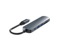 Hub USB 3.0 Type-C 6 en 1 avec Charge Rapide PD 100 W et Prolongateur Multifonctionnel 4K