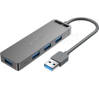 Hub USB 3.0 Vention - 4 ports USB-A 0.15m (Gris)