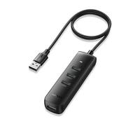 Hub USB 3.0 vers 4 Ports USB 5Gbps Câble 1M Solution Extension du Port USB, Data Hub Multiport avec Port Alimentation Externe 5V 2A