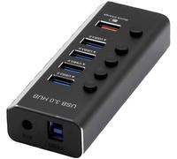 Hub USB 3.1 Gen 1 Roline 4+1 ports noir