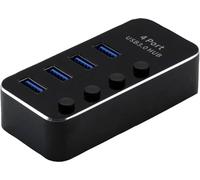 Hub USB 3.1 Gen 1 Roline 4 ports noir
