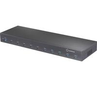 Hub USB 3.1 Renkforce 483 mm (19\ ) Rack Mount 10-Port USB 3.2 Gen 2 Hub pour applications industrielles, Montage en rack possible