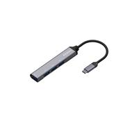 Aisens Hub USB 3.1 Type-C A109-0541 - USB-C mâle vers 4x Type A femelle Aluminium Gris 10 cm