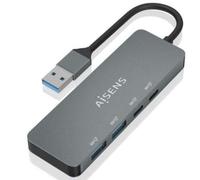 Hub USB 3.2 Aisens A106-0696/ 2xUSB/ 2xUSB Type-C/ Gris
