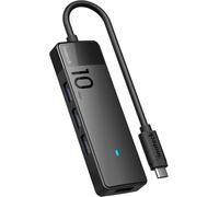 Hub USB 3.2 avec 4 Ports USB A, Hub Adaptateur USB avec Câble 50cm, 10Gbps Hub Ultra Fin pour Ordinateurs Portables, PC, MacBook Pro/air, iMac, iPad Pro, Dell, PS4, Surface Pro