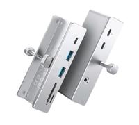 Hub USB 3.2, Extension à 6 Ports, avec connecteur d'alimentation, protocole 10 Gbps, Vitesse de Transmission, Lecteur de Carte SD TF(7-in-1 10Gbps)