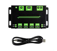 Hub USB 3.2 industriel avec 4 ports, boîtier en métal, alimentation externe DC 7-36 V, jusqu'à 2 A par port, indicateur LED, pour un transfert de données sûr et une alimentation stable