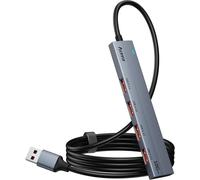 Hub USB 3.2 Vers 4 Ports USB-A, Concentrateur Avec Câble Étendu de 1.2M, 10Gbps Gen 2 Avec Port d'Alimentation Compatible MacBook Air/Pro, iMac