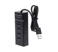 Hub USB 4 ports 30 ports haut débit pour ordinateur et tablette Noir
