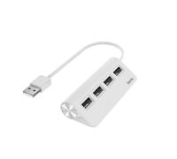 Hub USB, 4 ports, USB 2.0, 480 Mbit/s, blanc