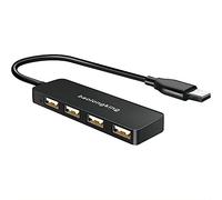 Hub USB, 4 ports USB ultra fin, portable, répartiteur pour iMac Pro, MacBook Air, Mac Mini/Pro, Surface Pro, notebook, lecteurs USB et disque dur mobile (usb 2.0 hub)