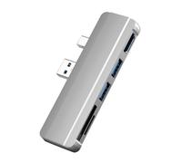 Hub USB 5 en 1 pour Surface Pro 6/ Pro 5/ Pro 4 avec adaptateur de lecteur de carte mémoire compatible HDMI 4K, 5 Ports USB 3.0