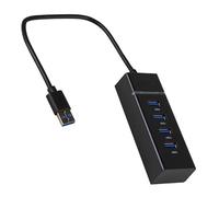 Hub USB-A 3.0 avec 4 Ports USB-A 3.0, fabriqué en Plastique résistant, Dimensions compactes, idéal pour Plusieurs appareils. Conçu pour connecter des périphériques et transférer des données