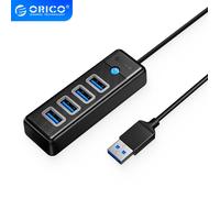 Orico PW4U-U3-015-BK-EP Hub Adaptateur USB-C vers 4 ports USB 3.0 5 Gbps avec 4 ports USB 3.0 0,15 m Noir