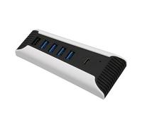 Hub USB, ABS Plug and Play Léger Stable 1 Port USB de Charge Rapide Hub D'expansion USB Haute vitesse 5 Ports pour Console de Jeu
