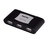 Hub USB actif 4 ports avec adaptateur secteur Noir