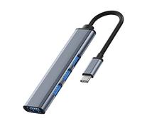 Hub USB Adaptateur multiport 4 en 1 Contient 1 Port USB 3.0 et 3 Ports USB 2.0 pour Macbook Pro, Ordinateurs Portables Windows et Autres appareils dotés d'une Station d'accueil.