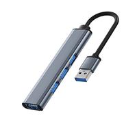 Hub USB Adaptateur multiport 4 en 1 Contient 1 Port USB 3.0 et 3 Ports USB 2.0 pour Macbook Pro, Ordinateurs Portables Windows et Autres appareils dotés d'une Station d'accueil.