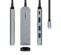 Hub USB Aisens ASUC-5P003-GR Gris 100 W [1 Unité]