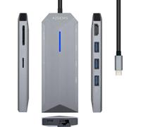 Hub USB Aisens ASUC-8P004-GR Gris 100 W 4K Ultra HD (1 pièce)