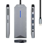 Hub USB Aisens ASUC-9P001-GR Gris 100 W (1 pièce)