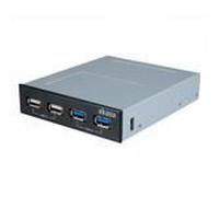 Hub USB - Akasa - InterConnect S - 2 ports USB 3.0 - 2 ports USB 2.0 - En façade 3.5""