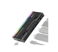 Hub USB avec Lecteur Disque Dur SSD + 2 USB + Lecteur carte TF / SD LinQ Noir