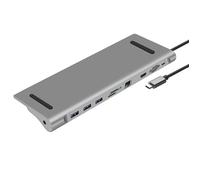 Hub USB-C 10-en-1 - HEDEN - Gris - PowerDelivery jusqu'à 100 W - 10 ports - USB 3.0