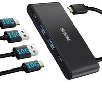 Hub Usb-C 10 Gbit/S, Répartiteur Usb C 4 Ports Vers 2 Ports Usb-C 2 Usba, Adaptateur Multiport Hub Usb 3.2 Pour Thunderbolt Macbook Pro Pc (Ne Prend Pas En Charge La Charge/Moniteur)[Z1798]