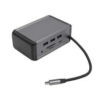 Hub USB C 12 en 1, Station d'accueil de Type C avec Ports VGA PD RJ45 USB3.0, Station d'accueil Verticale en Alliage d'aluminium pour Ordinateur Portable, Prend en Charge