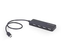 Gembird Hub USB-C UHB-CM-U2P4-01 4 ports USB 2.0 Noir